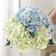 thumbnail image 5 of Silk Hydrangea Heads with Stems Artificial Flowers Heads for Home Wedding Decor,Pack of 10 (Sky Blue), 5 of 5