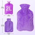 Hot Water Bottle with Cover, 2L Hot Water Bag for Pain Relief, PVC Hand