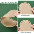 thumbnail image 4 of 4pcs Bag Bottom Base Pads 4 Colors Oval Crochet Bag Bottom PU Leather Bottom Shaper Pad with Hole Knitting Crochet Base Purse Bottom 10x4.7inch, 4 of 9