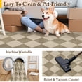 thumbnail image 6 of BERTHMEER 8'x10' Easy Jute Area Rugs for Living Room Modern Checkered Indoor/Outdoor Rugs for Patio Farmhouse Geometric Contemporary Washable Non Slip Large Rugs Carpets, Beige, 6 of 7
