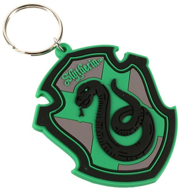 Harry Potter - Llavero Diseño Slytherin de Goma (Verde, Negro)