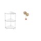 thumbnail image 1 of Mesa de esquina moderna en forma de hoja con escultura de metal, mesa auxiliar de niveles, fácil de limpiar, para cocina, baño, sala de estar, es, 1 of 8