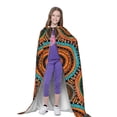 thumbnail image 4 of Honeii African Tribal Style Print Poncho Cape, Cloak Coat, Snuggly Hooded Wearable Blanket, Hooded Cape For Teenagers,Halloween Costumes-Small, 4 of 7