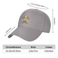 thumbnail image 6 of TEQUAN Peaked Cap Race Car Flag Adult Unisex Adjustable Curved Brim Baseball Cap Hat, Gray, 6 of 8