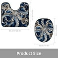 thumbnail image 3 of PhooArto Toilet Lid Cover and U-Shaped Toilet Floor Mat Set of 2 Pieces, Sea Octopus Feet Patterns Toilet Mat Set, Machine Washable Seat Covers Non-Slip Absorbent Rugs, 3 of 6