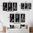 thumbnail image 4 of Designart "Sultry Secrets of a Vintage Boho Beauty" Boho Woman Framed Wall Art Set Of 3 - Blue Woman Boho Frame Canvas Set For Living Room Decor, 4 of 6
