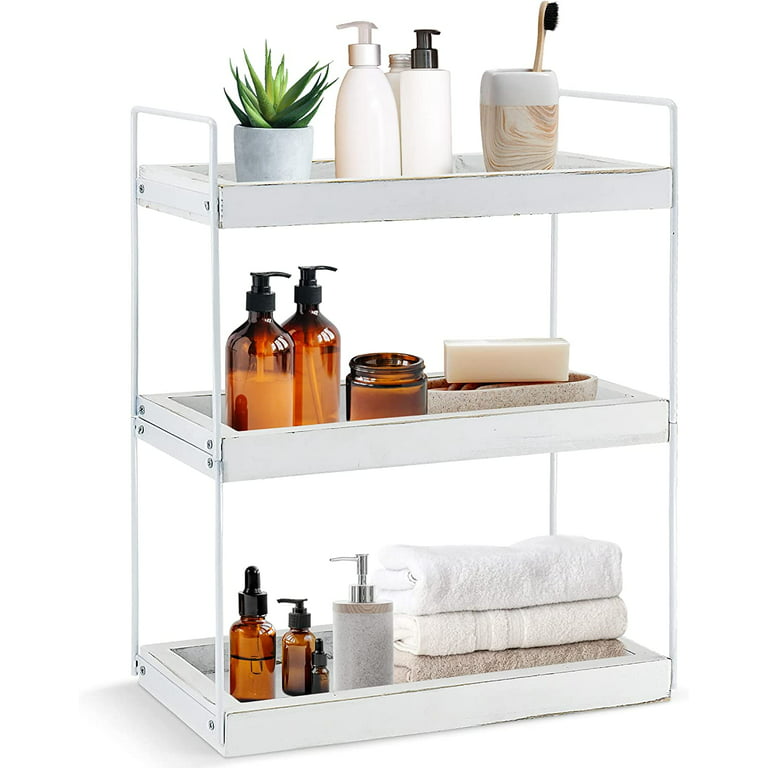 3 Tier Bathroom Counter Organizer, Counter Standing Rack Cosmetic Holder,  Bathroom Countertop Organizer and Storage Shelf, Vanity Organizer Bathroom  Counter Tray and Kitchen Spice Rack Standing 