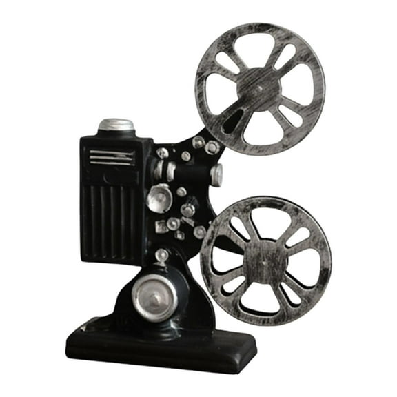 Kuntesetty Movie Film Projector Model Decoration Vintage Style Crafts Lightweight Collectible Props Ornament for Bar Office Table Indoor