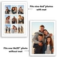 thumbnail image 6 of Americanflat 4x6 Collage Picture Frame with Shatter-Resistant Glass Fits 9 use as One 14x20 Frame Signature - White, 6 of 8