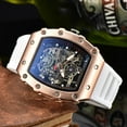 thumbnail image 3 of Skeleton Watch Barrel-Shaped Sports Men's Quartz Watch, 3 of 8