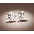 thumbnail image 5 of SilverCloseOut Sterling Silver Teens Large Round Peace Sign Stud Earrings 10mm / 0.40Inch, 5 of 8