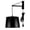 Black, variant on MAST Plug-In Wall Mount Pendant, 1 Light Black Cord/Arm, Shallow Drum Textured Oatmeal Shade 10x12x8