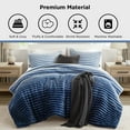 thumbnail image 2 of Regency Heights Twin/Twin XL Fluffy Ribbed Plush Comforter Set 2-Piece Bedding Set Blue Ombre, 2 of 9