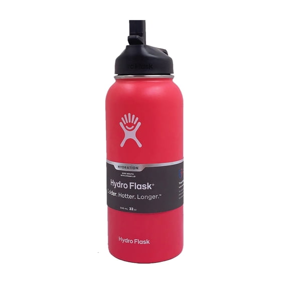 Hydro Flask 32Oz Water bottle Stainless Steel & Vacuum Insulated with Straw Lid-Watermelon