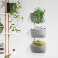 thumbnail image 5 of TeoKJ Over The Door Hanging Baskets 3 Tier Hanging Wall Basket Decorative Organizer for Living Room Bathroom - Gray, 5 of 5