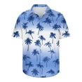 thumbnail image 4 of Blusa y camisa de manga corta con cuello vuelto Camisa casual para hombre Camisa de bolos vintage de manga corta Camisas de verano de playa cubana Camisa con botones Blusa para hombre Poliéster, 4 of 5