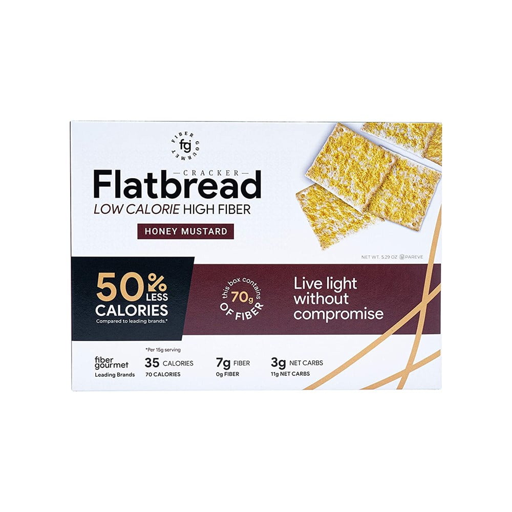 Fiber Gourmet, Flatbread Cracker, Low Carb, High Fiber 3g Net Carb