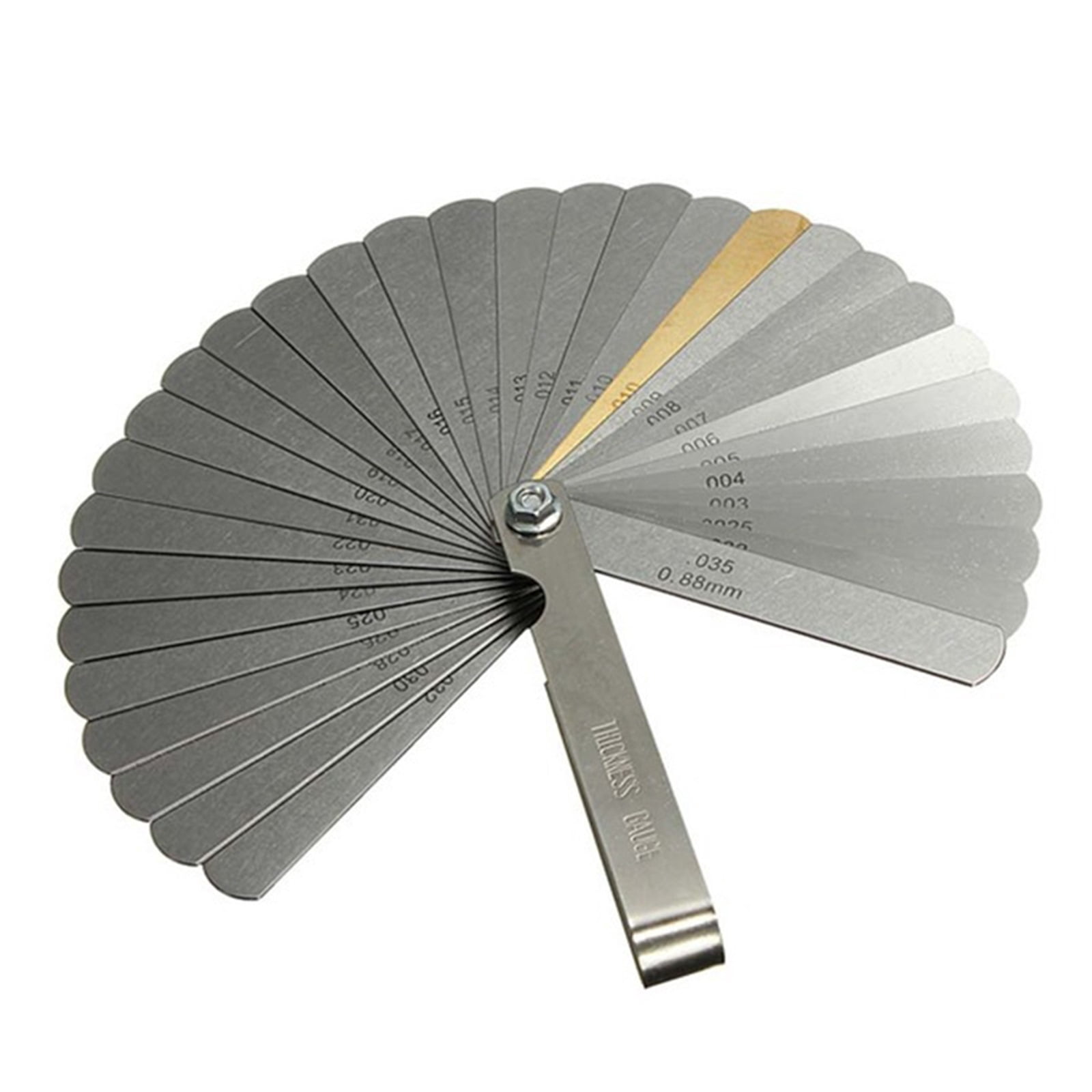Stainless Steel 32 Blades 0.04-0.88mm Thickness Gap Metric Filler Feeler Gauge ,Easy to Use