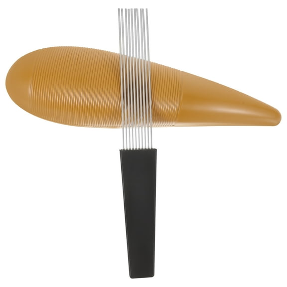 SKISUNO Cylinder Guiro Handheld Percussion Instrument Set for Beginners, Musical Instrument 12.2x3.3x3.3in