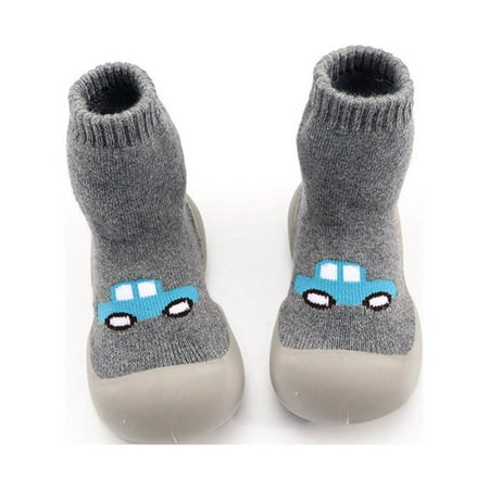 

Baby Sock Shoes Non Floor Baby Walking Sock Shoes Breathable Warm Soft Rubber Sole Cotton Baby Prewalker Shoes for Girls