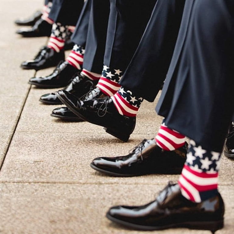 American Flag Socks for Men Novelty Eagle Stars Stripes Patriotic Socks  2PCS - Walmart.com