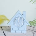 thumbnail image 5 of Bright Color Cabin Design ABS Small Bedside Cartoon Analog Alarm Clock - Dorm Decor - Desk Clock for Students, 5 of 8