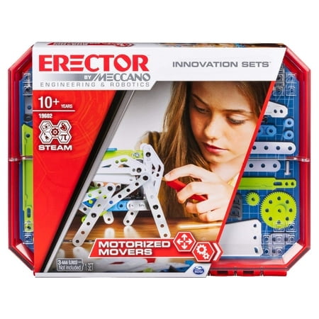 Meccano Erector, Motorized Movers S.T.E.A.M. Building Kit with Animatronics, for Ages 10 and Up