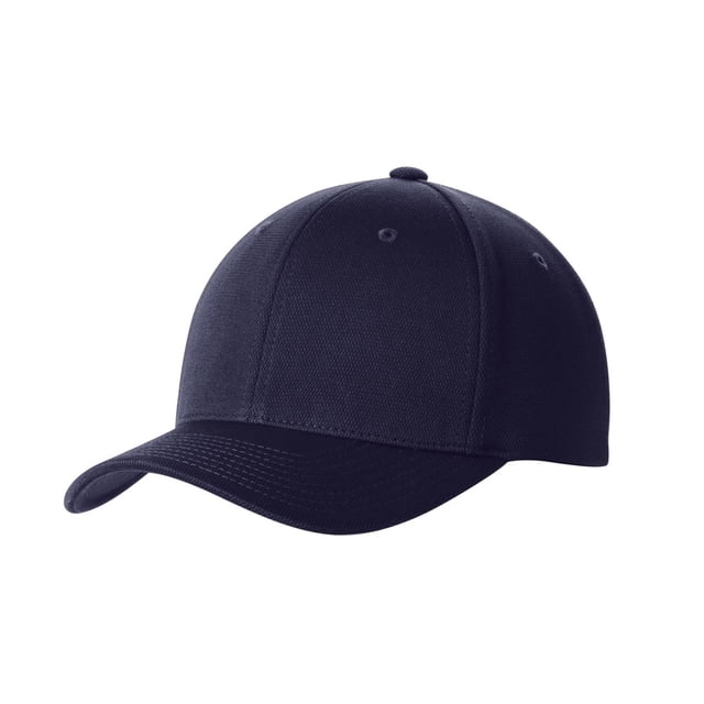 Gorra de malla de bloqueo de poli y fresco y seco de FLEXFIT, NAVY L / XL Sport-Tek Gorra de béisbol