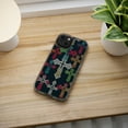 thumbnail image 5 of DistinctInk Hybrid (Acrylic / TPU) Clear Slim Fit Case for Apple iPhone 13 MINI (5.4" Screen) - "Vibrant Hand-Drawn Christian Crosses on Black Background", 5 of 8