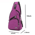 thumbnail image 2 of Spencer Men's Crossbody Sling Backpack Anti Theft Oxford Chest Shoulder Bag Daypack with USB Charging for Travel Camping (6.3*2.7*12.6inch, Purple), 2 of 6