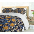 thumbnail image 5 of Ambesonne Ethnic Duvet Cover Set, Floral Mandala Motif, 2-Calking, Blue Orange Purple, 5 of 7