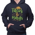 thumbnail image 2 of Tacos and Margs Hoodie Sweatshirt Unisex 4X-Large Navy, 2 of 5