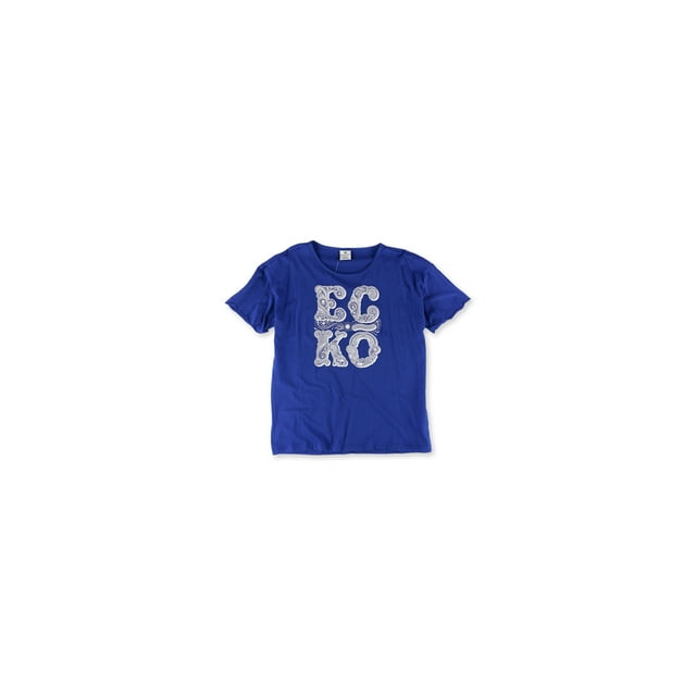 Ecko Unltd. Camiseta con gráfico de rinoceronte con tachuelas para mujer, azul, pequeña