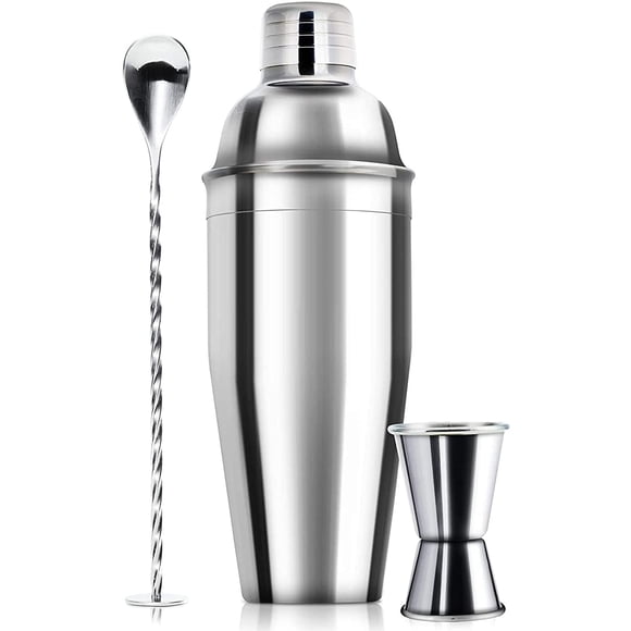 24 oz Cocktail Shaker Bar Set - Professionell Margarita Mixer Drink Shaker och Mätning Jigger & Mixing Sked Set i Bartender Sil Martini Kit
