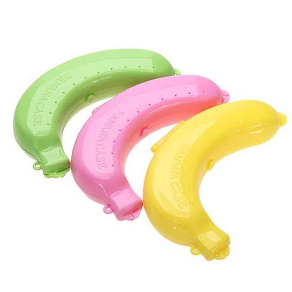 Cute 3 Colors Fruit Banana Protector Box Holder Case Lunch Container Storage 