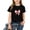 Black, variant on Kids Girl T-Shirt Red Cute Bow Print Short Sleeve Tee Soft Stretch Casual Crewneck Kids Top,Size 2-3 T