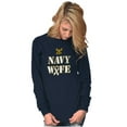 thumbnail image 4 of US Navy Wife Military Support Ribbon Women's Long Sleeve T Shirt Brisco Brands S, 4 of 6