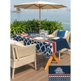 thumbnail image 4 of Outdoor Tablecloth with Umbrella Hole and Zipper, Navy Blue Coastal Rectangle Table Cloth 54x80 Inch Waterproof Tablecloth, Nautical Ocean Sea Abstract Art Picnic Table Cover for Patio Camping, 4 of 7