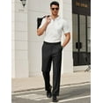 thumbnail image 5 of COOFANDY Men's Classic Fit Dress Pants Flat Front Straight Formal Pants Wrinkle Free Expandable Waist Suit Pants, 5 of 7