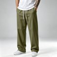thumbnail image 6 of Men's Wide Leg Sweatpants Oversized Lounge Uncuffed Pants Drawstring Waist Casual Joggers, 6 of 6