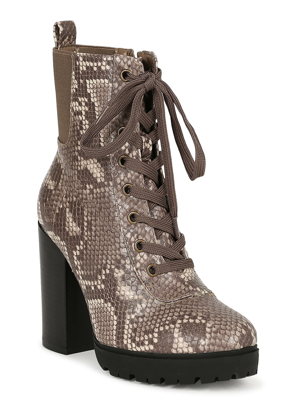 elastic heeled booties