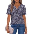 thumbnail image 4 of Fantaslook Womens Blouses Dressy Casual Tops Summer Short Sleeve V Neck Shirts Business Work Blouses, 4 of 10