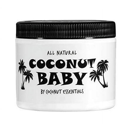 COCONUT BABY Hair Skin oil - Organic Moisturizer - Cradle Cap Treatment, Eczema & Psoriasis Relief, Massage, Sensitive Skin, Diaper Rash, Stretch Marks, with Sunflower & Grape Seed oils