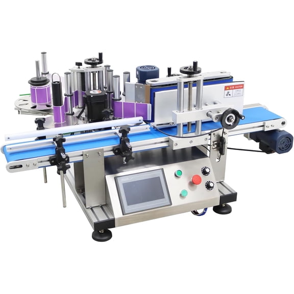 Automatic Desktop Conveyor Round Bottle High Speed Labeling Machine Gild and Silver Stamping Full Transparent Label
