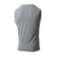 thumbnail image 7 of Zorckvet Mens Gray Tank Tops Knitted Breathable Workout Sleeveless Sleeveless Athletic Shirts for Men, 7 of 7