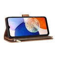 thumbnail image 2 of Dteck Case for Samsung Galaxy A16 5G with Card Slots,Magnetic Closure Leather Zipper Wallet Case Durable Flip Folio Kickstand Full Body Portection Cover Wrist Strap for Galaxy A15,Brown, 2 of 7