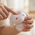 thumbnail image 3 of Cartoon Bunny Slow Rebound Squishy Fidget Toys for Adults, PU Memory Foam Tactile Gadget, Indoor Desktop Sensory Decor Accessory Black Red 1 Pack, 3 of 4
