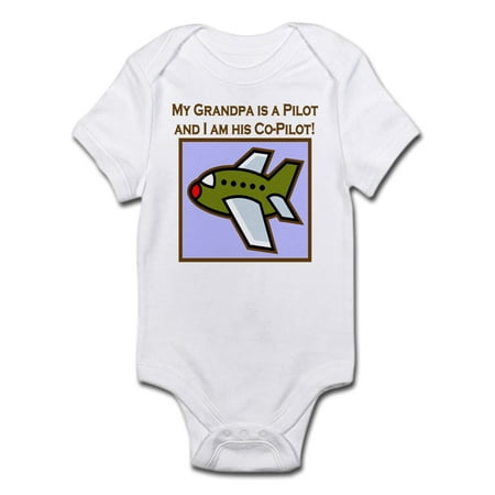 

CafePress - Grandpa s Co-Pilot Airplane Infant Bodysuit - Baby Light Bodysuit