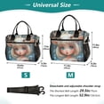 thumbnail image 2 of Small Cooler Bag Lunch Bag Portable Meal Bag Work Meal Bag Outdoor Meal Bag Travel Meal Bag Picnic Meal Bag Going Out Meal Bag Cartoon Blue Elf, 2 of 6