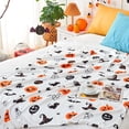 thumbnail image 4 of Tyidzon Halloween Throw Blanket Home Decor Pumpkins Spider Webs Soft Fleece Blanket, 28X39 Inch Throw Blanket for Bedroom, Living Room, Holiday, Kids, Adults Halloween Decorations, 4 of 6